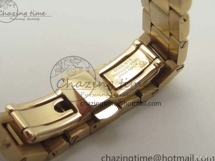 0209 Bright Aqua Terra Ladies 35mm RG V6F Best Edition Brown Dial On RG Bracelet A 8101